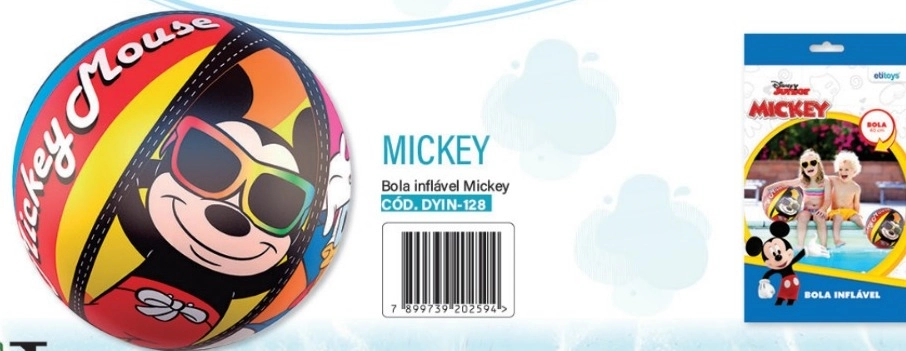 Bola inflavel para diversão, Mickey 40 cm