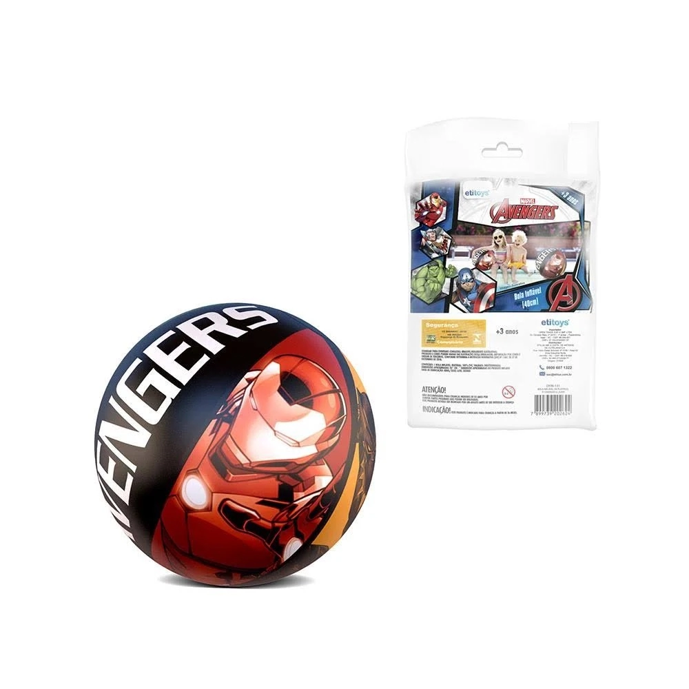 BOLA INFANTIL INFLÁVEL VINGADORES AVENGERS 40CM DYIN-131