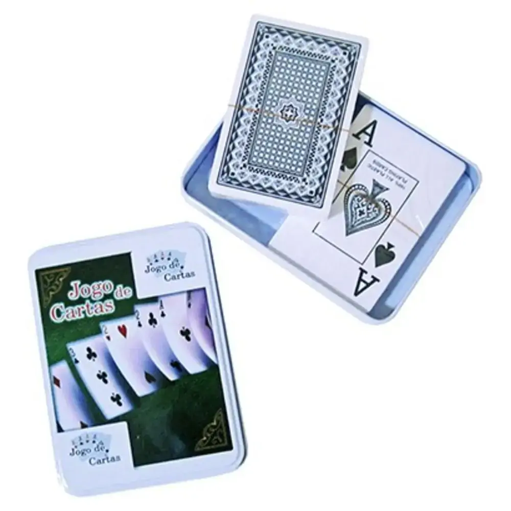 Jogo Baralho Plastico C/2 Lata
