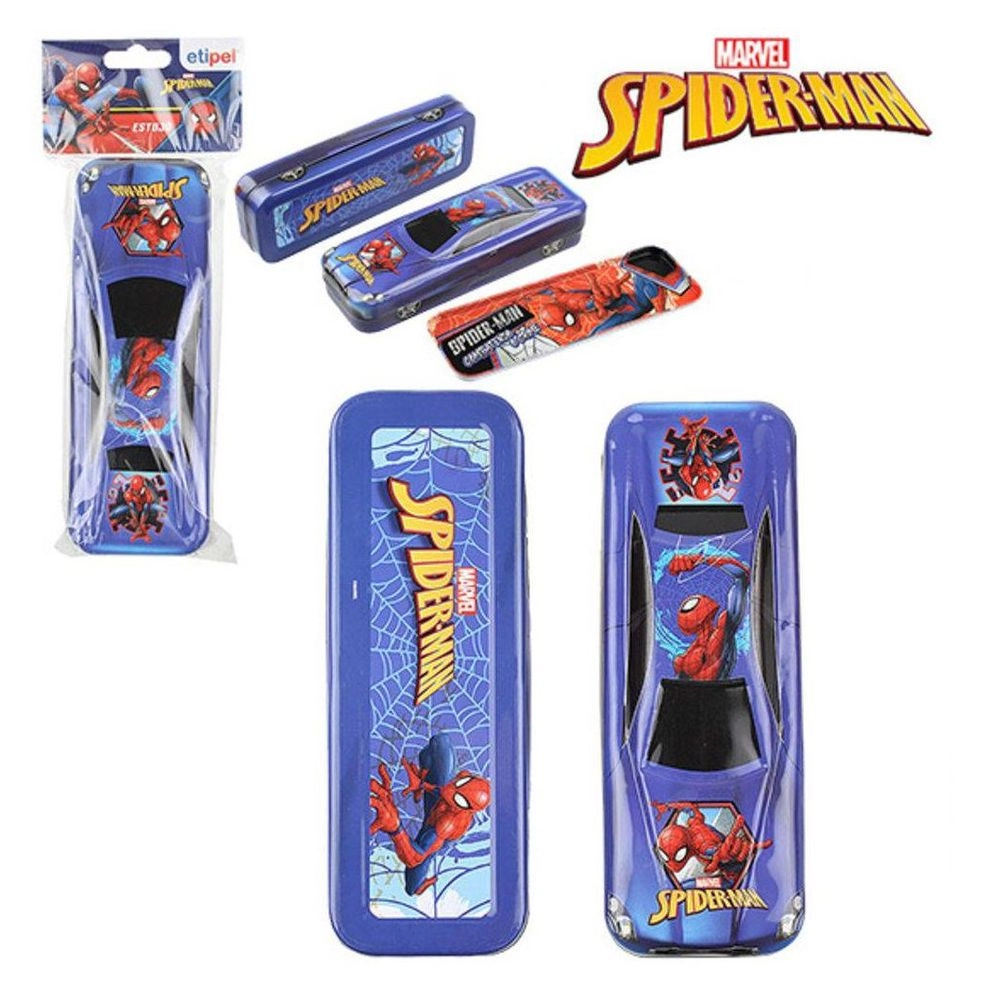Estojo Etilux Lata Carro Spiderman