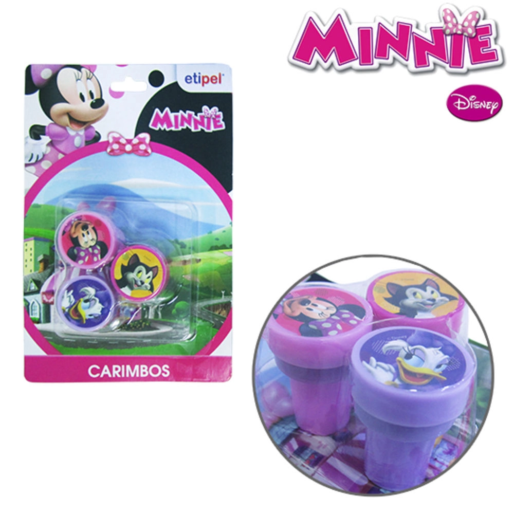 Carimbo Etilux C Tinta 3pcs Minnie