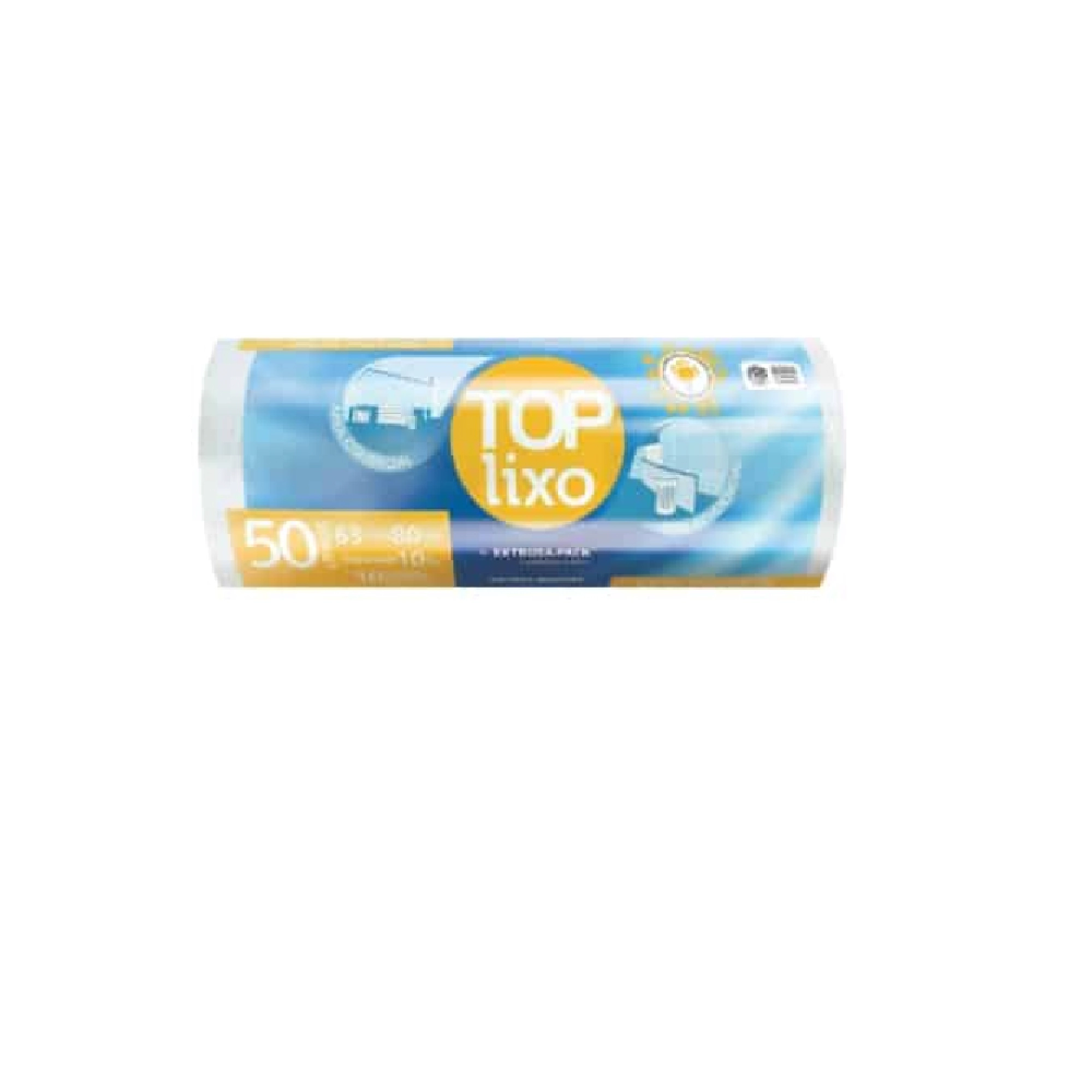Saco De Lixo - Branco - 50 Litros -  Top Lixo - 30 Unidades