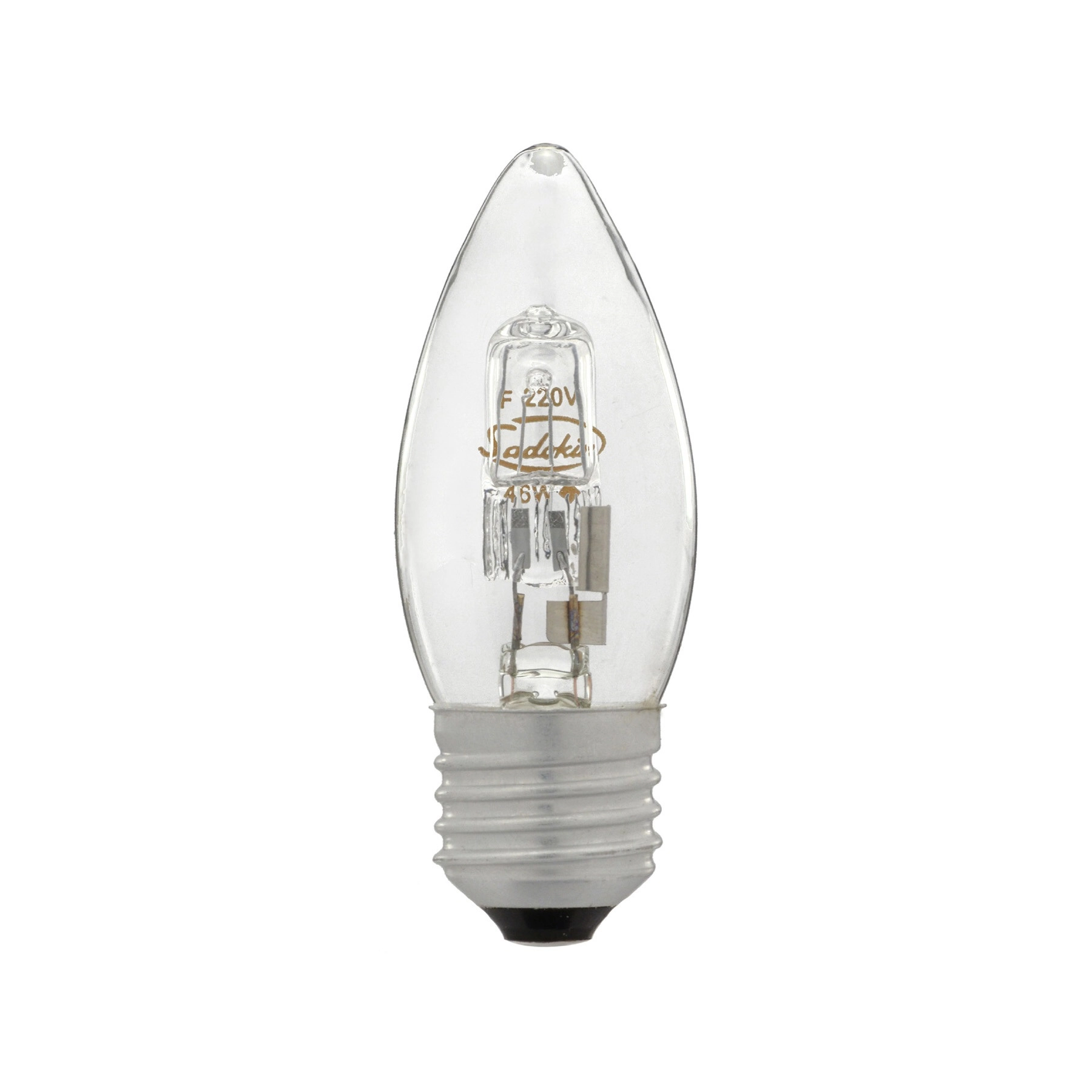 Lâmpada Halógena E27 Vela 46W Luz Amarela 220V Sadokin