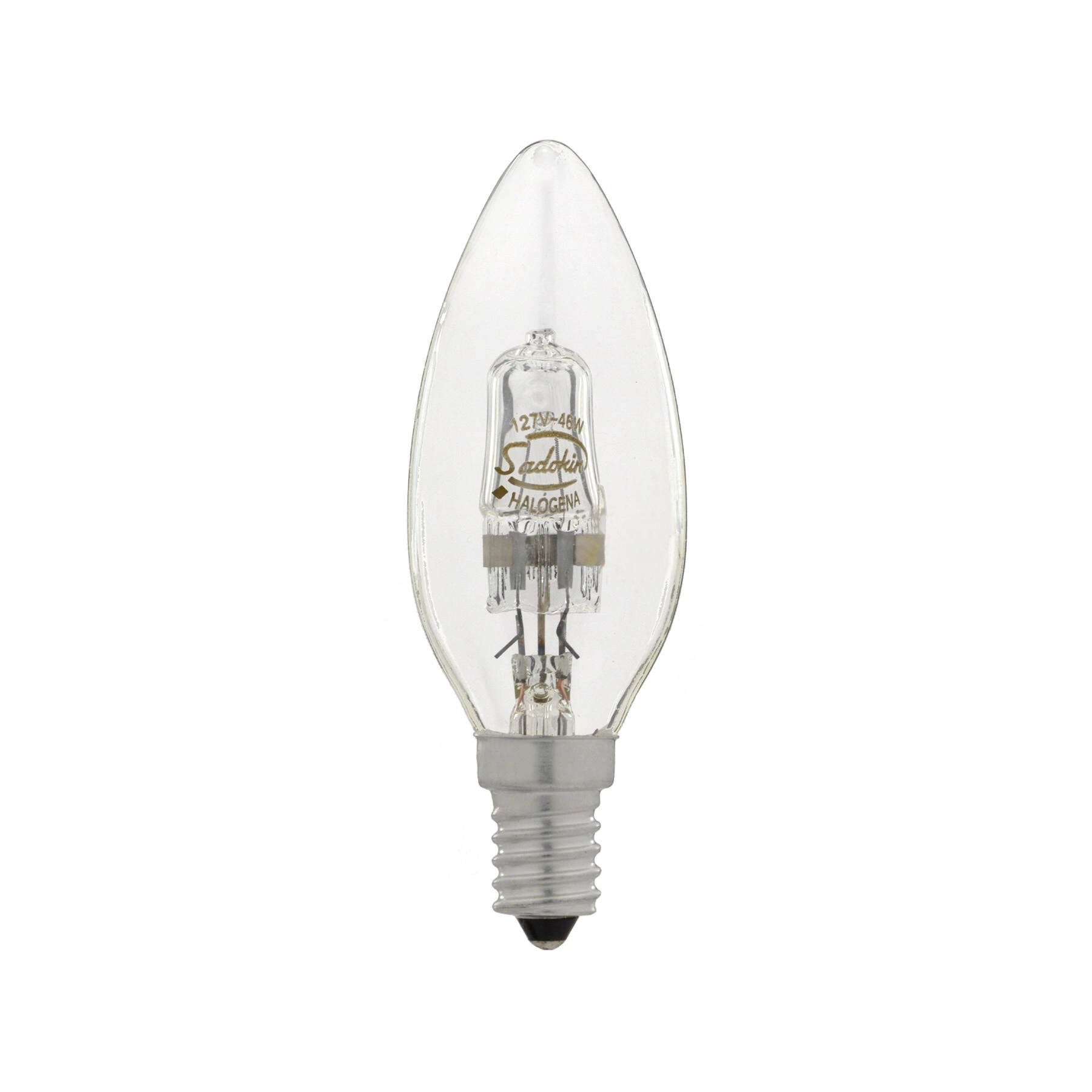 Lâmpada Halógena E14 Vela 46W Luz Amarela 127V Sadokin