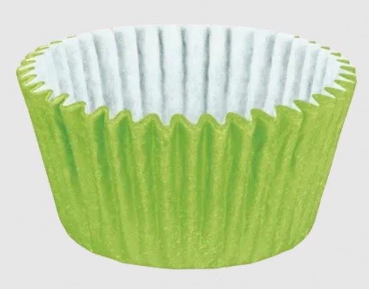 Forminha Mini Cupcake Impermeavel Verde Limao C/45