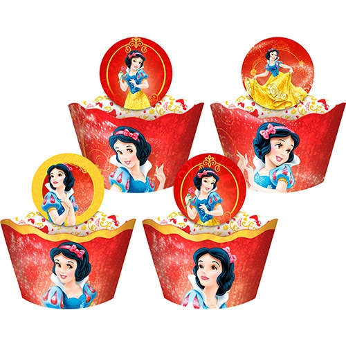 Cupcake Wrapper Branca De Neve New Com 12 Unidades Regina Festas