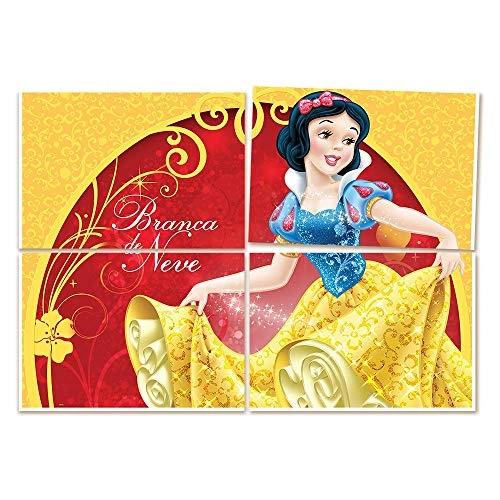 Painel Branca De Neve Regina Festas Com 1 Unidade 126x88cm