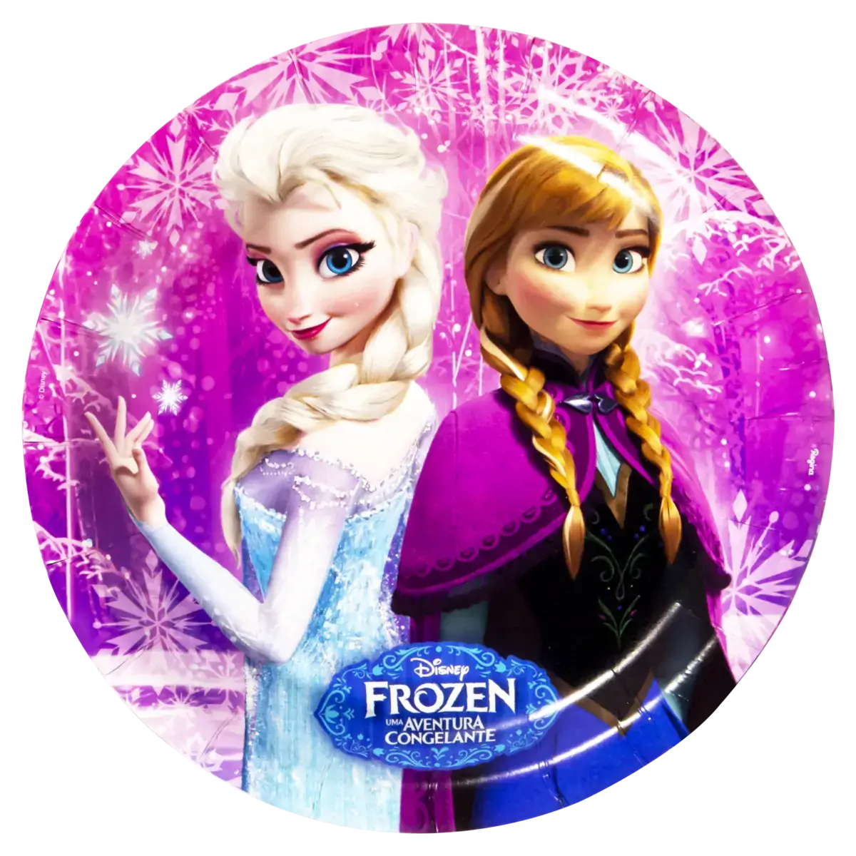 Prato Papel Descartável Raso Frozen Regina 18cm 8 Unidades