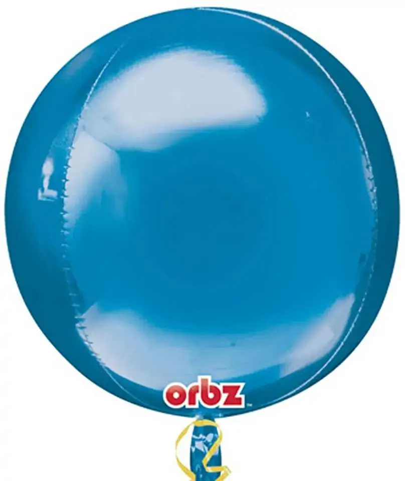 Balao Metalizado Regina Decorator Orbita Azul 18p