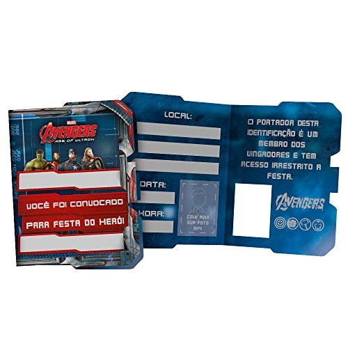 Convite Regina Avengers 2 Pq 8/1un