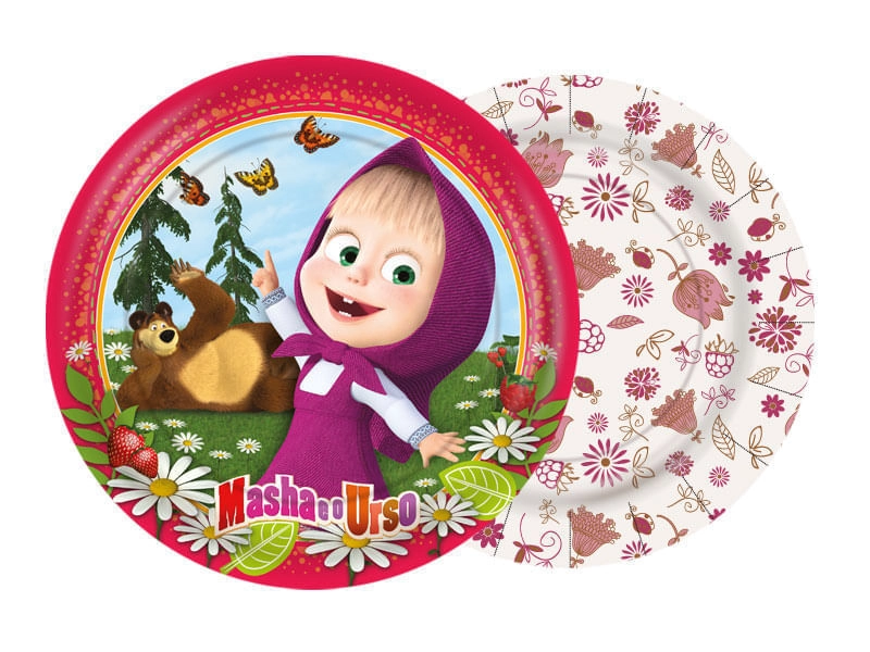 Prato 18cm Masha E O Urso 8un