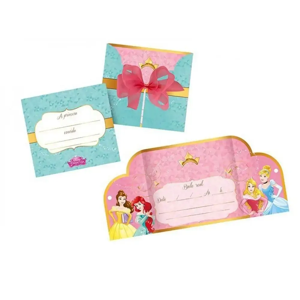 Convite Regina R271 Princesas Amigas Gde 8unid