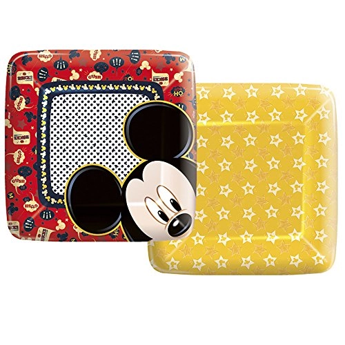 Prato Regina Quadrado R276 Mickey Clas 18cm 8unid
