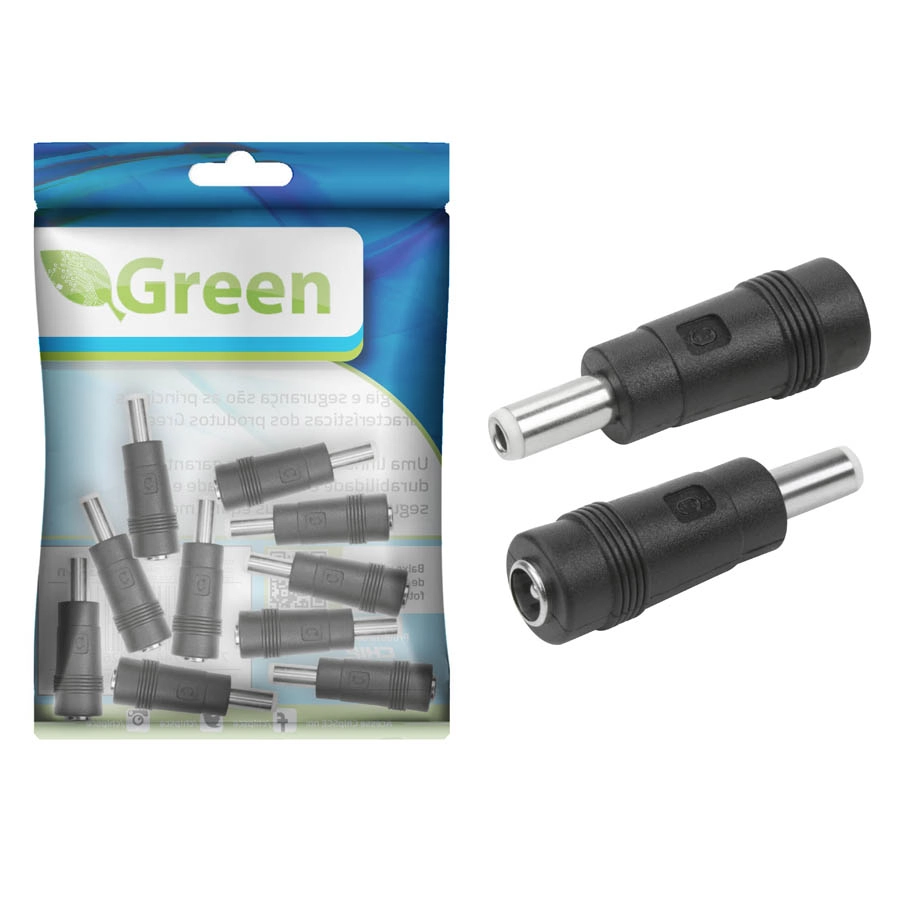 10x Adaptador P4 2.1 X 5.5mm Fêmea Para 2.5 X 5.5mm Macho