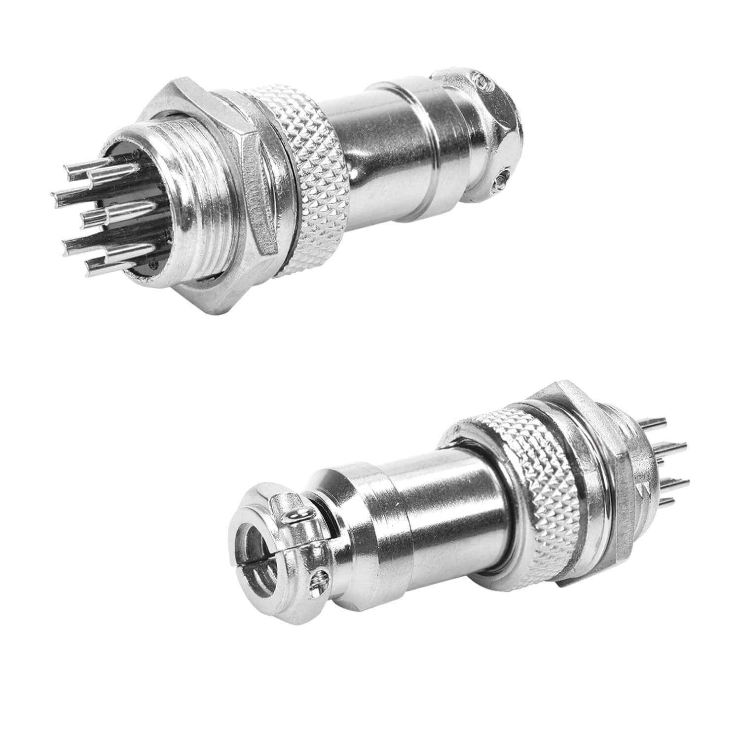5x Conjunto Plug Conector Mike Kit Macho E Fêmea 8 Pinos