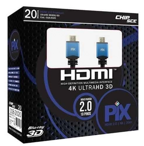 Cabo HDMI 20 metros 2.0 018-2020