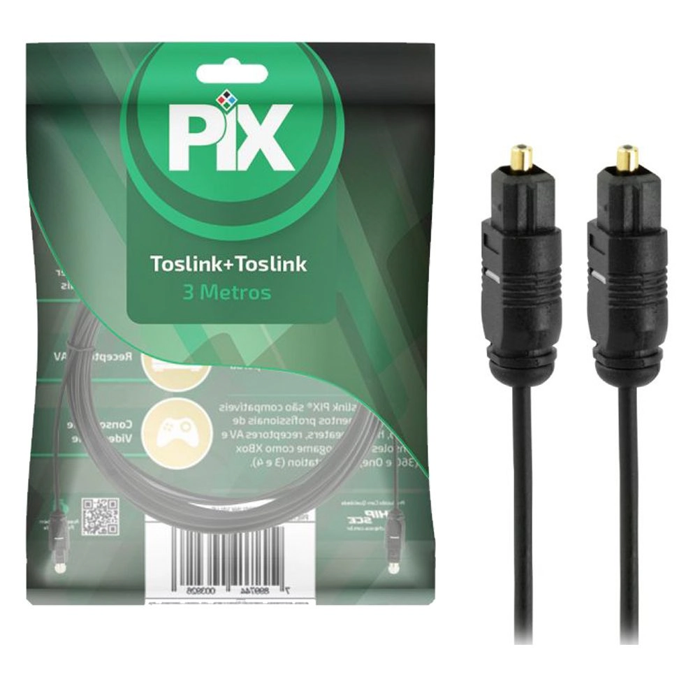 Cabo Optico Toslink Profissional 3m