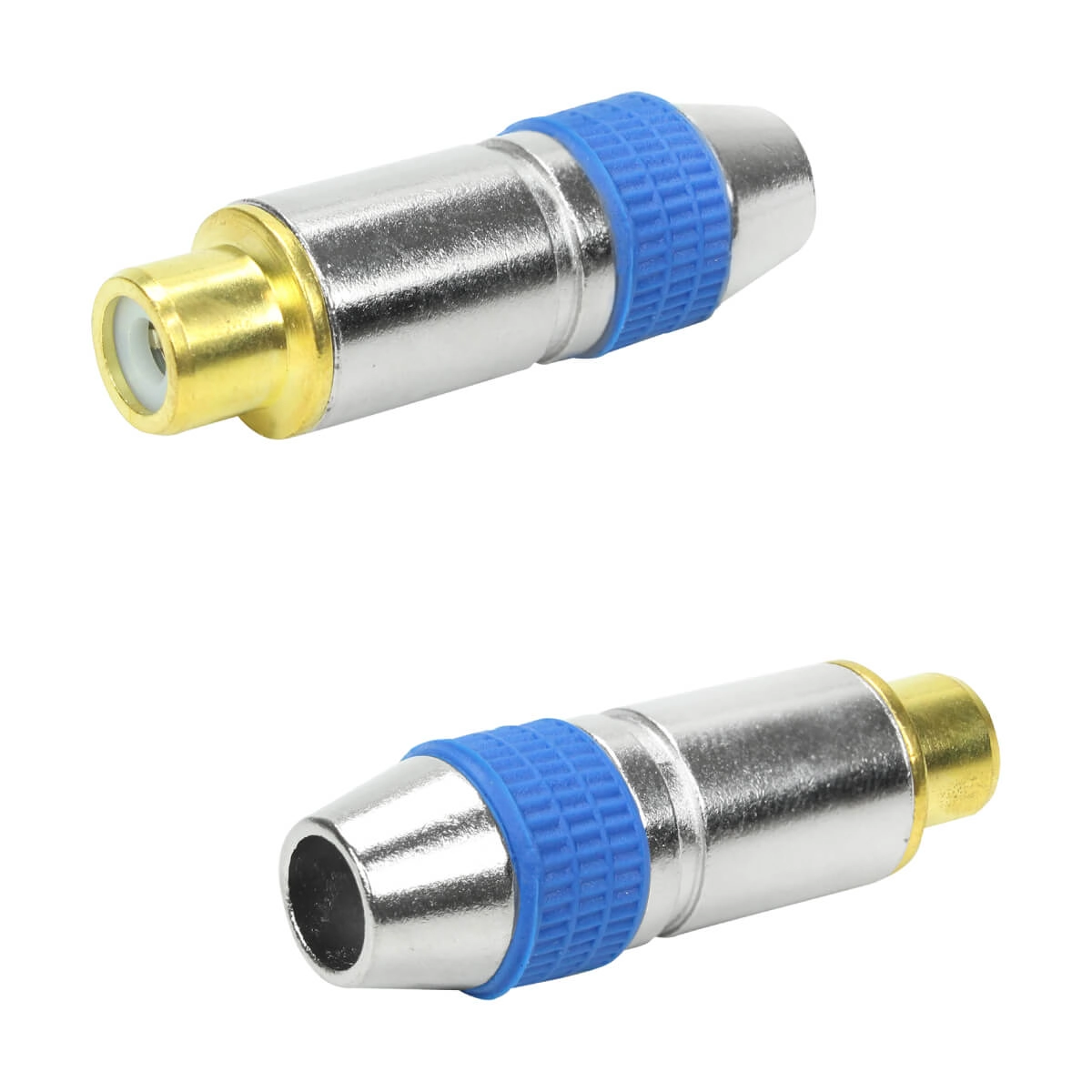 10x Plug Rca Fêmea Profissional Style Pix Ponta Ouro 24k