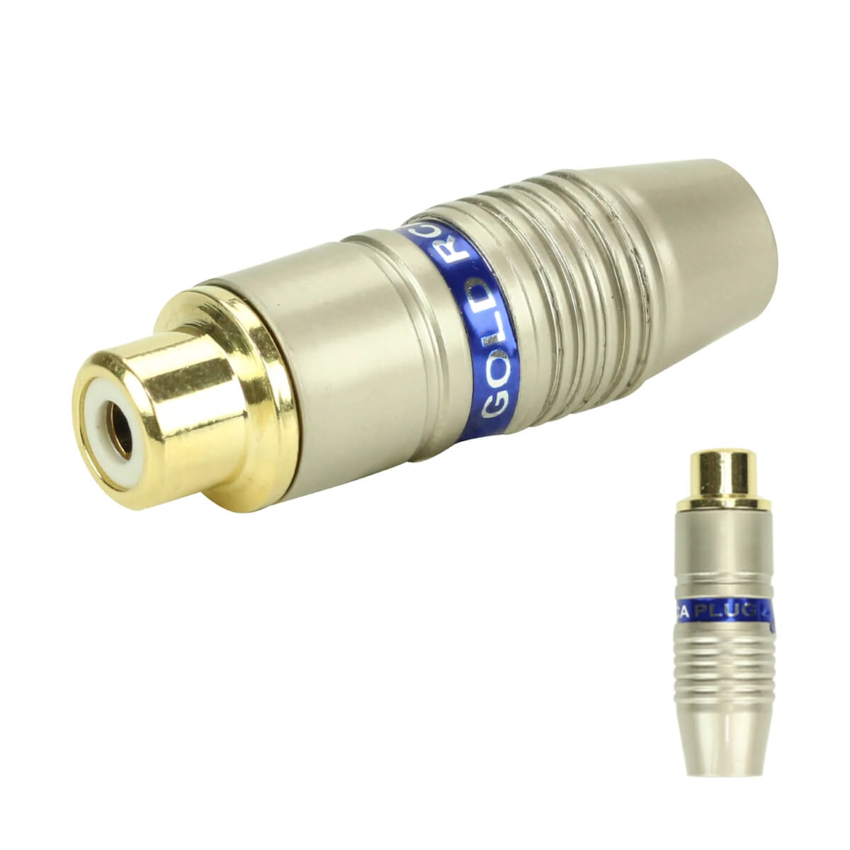 10x Plug Rca Fêmea Profissional Original Pix Ponta Ouro 24k
