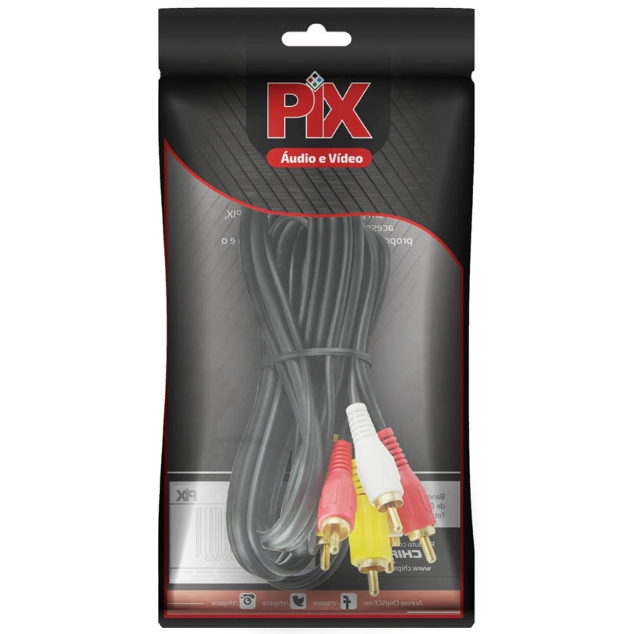 Cabo Rca 3+3 - Coaxial Central - 2m