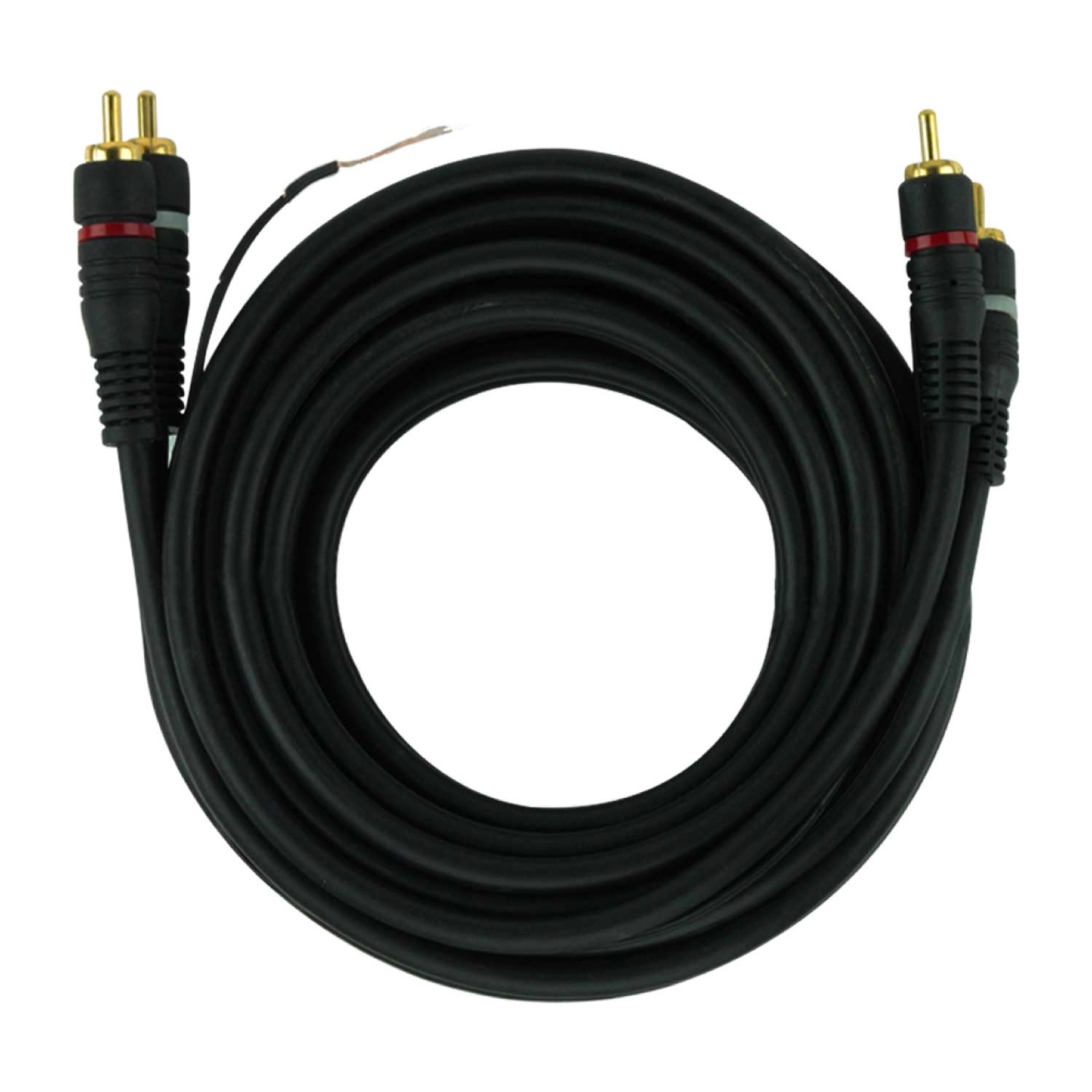 Cabo Rca 3 Metros 6mm Blindado Ouro Automotivo Profissional