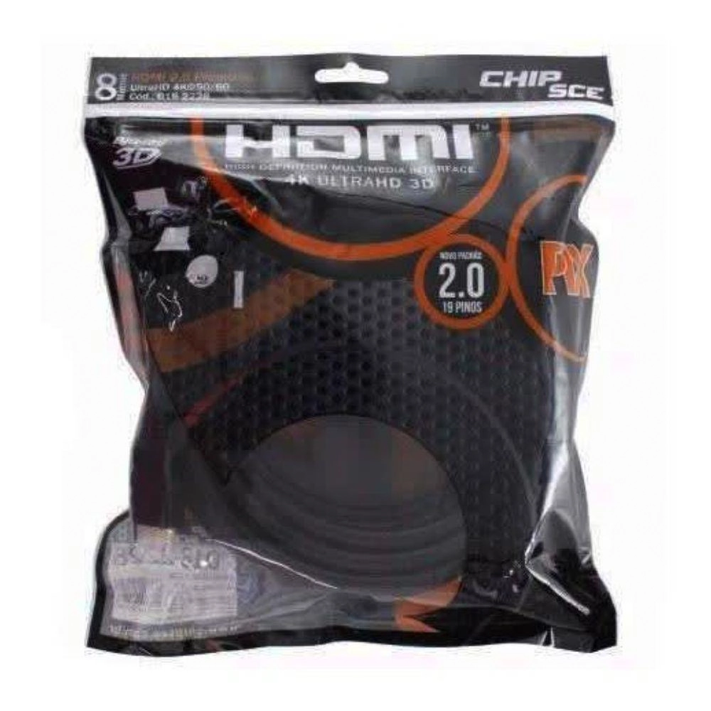 Cabo Hdmi 8metros 2.0 Polybag 018-2228