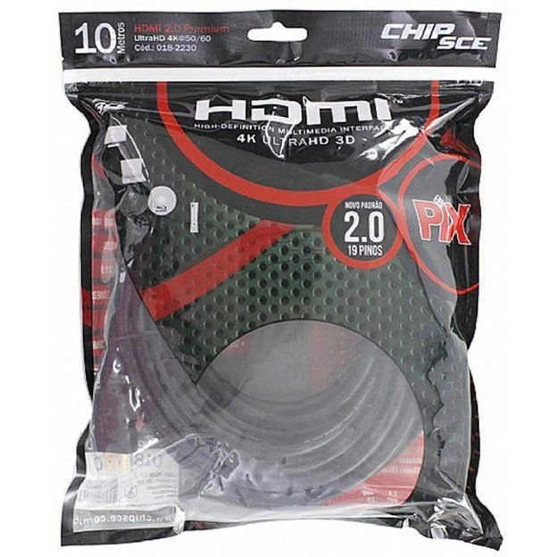 Cabo HDMI 10 metros 2.0 polybag 018-2230