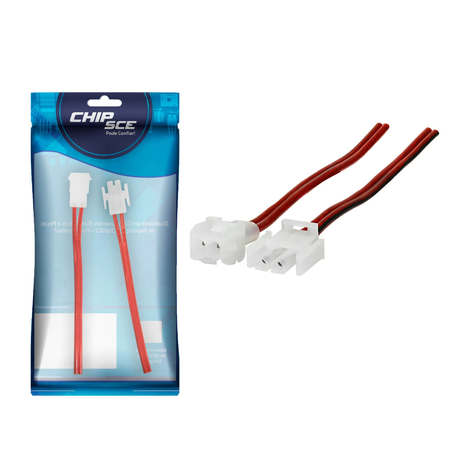 Chicote 1mm Macho E Fêmea 2 Vias - 27cm - Alta Qualidade