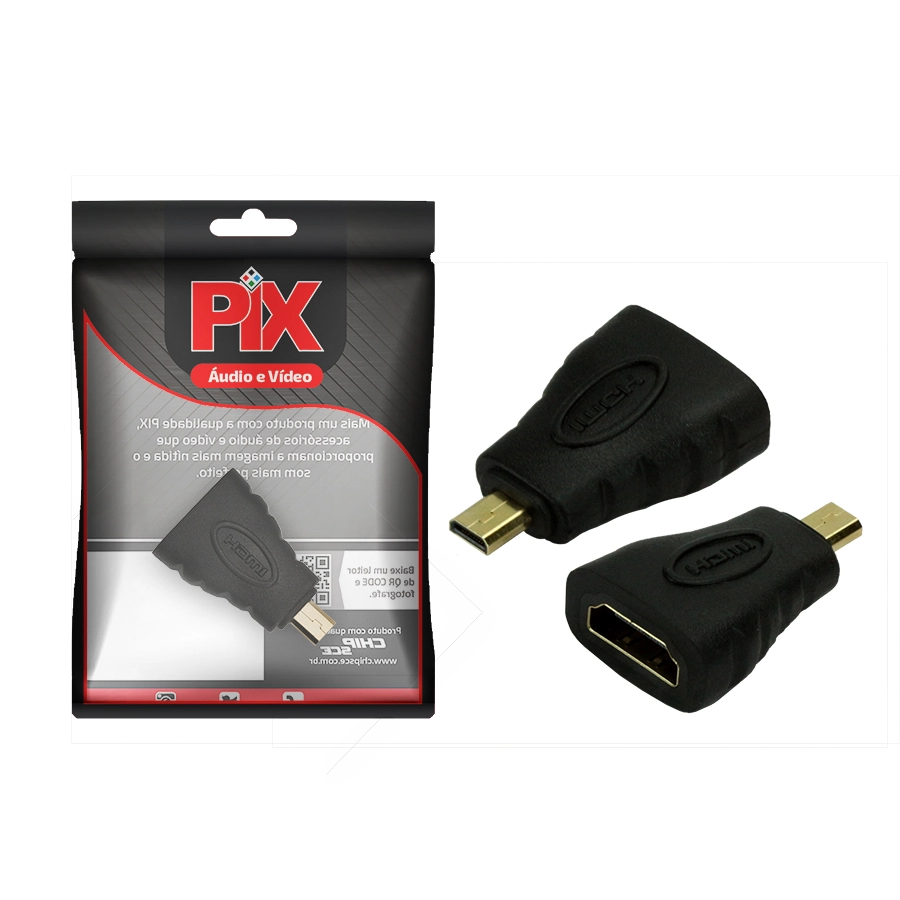 Adaptador Hdmi Fêmea Para Micro Hdmi Macho - Alta Qualidade