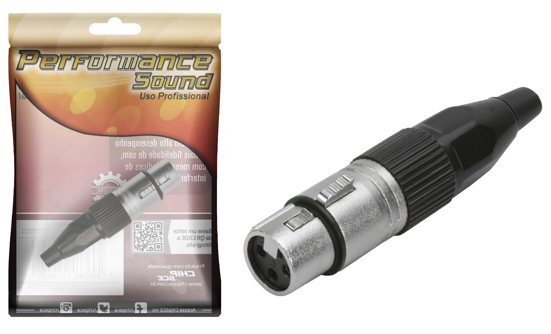Plug Cannon Fêmea - Premium Profissional - Série Prime - Preto