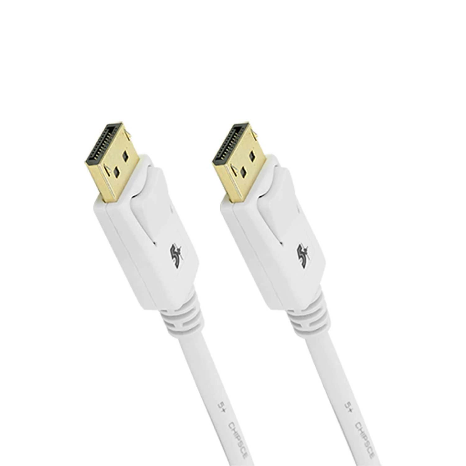 Cabo Displayport 5+ Chipsce 1.2 C/ Trava Branco 2m 018-7497