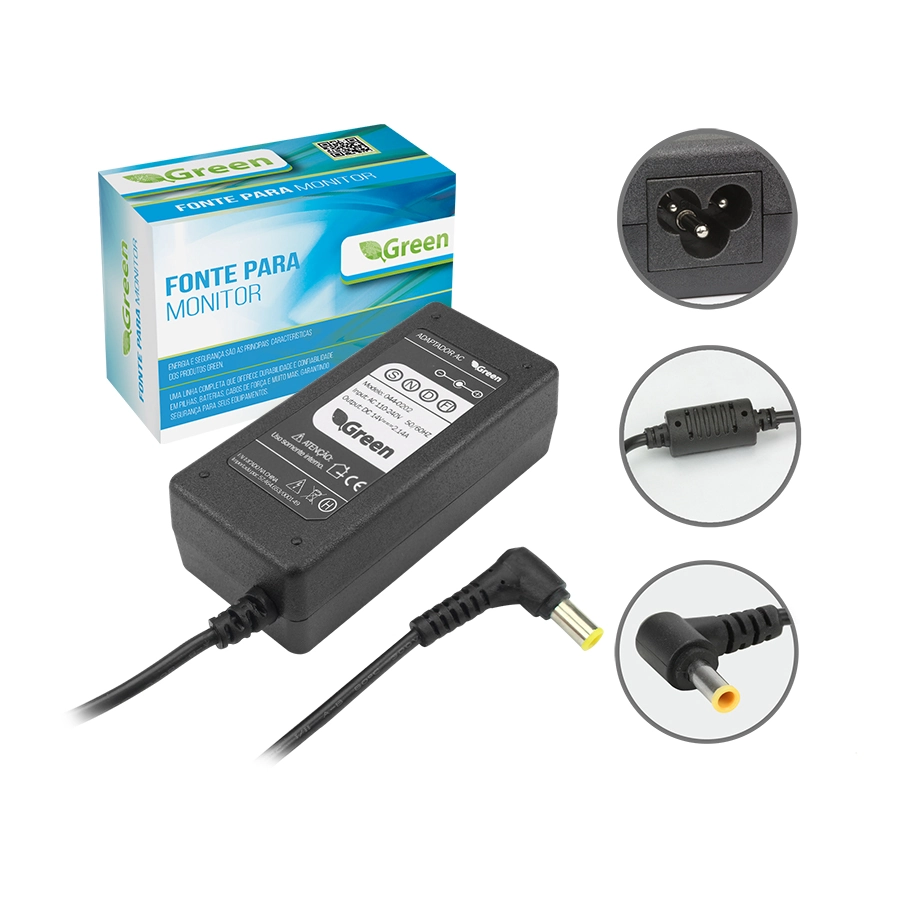 Fonte Carregador Para Monitor 14v 2.14a S19b300 S19b300b