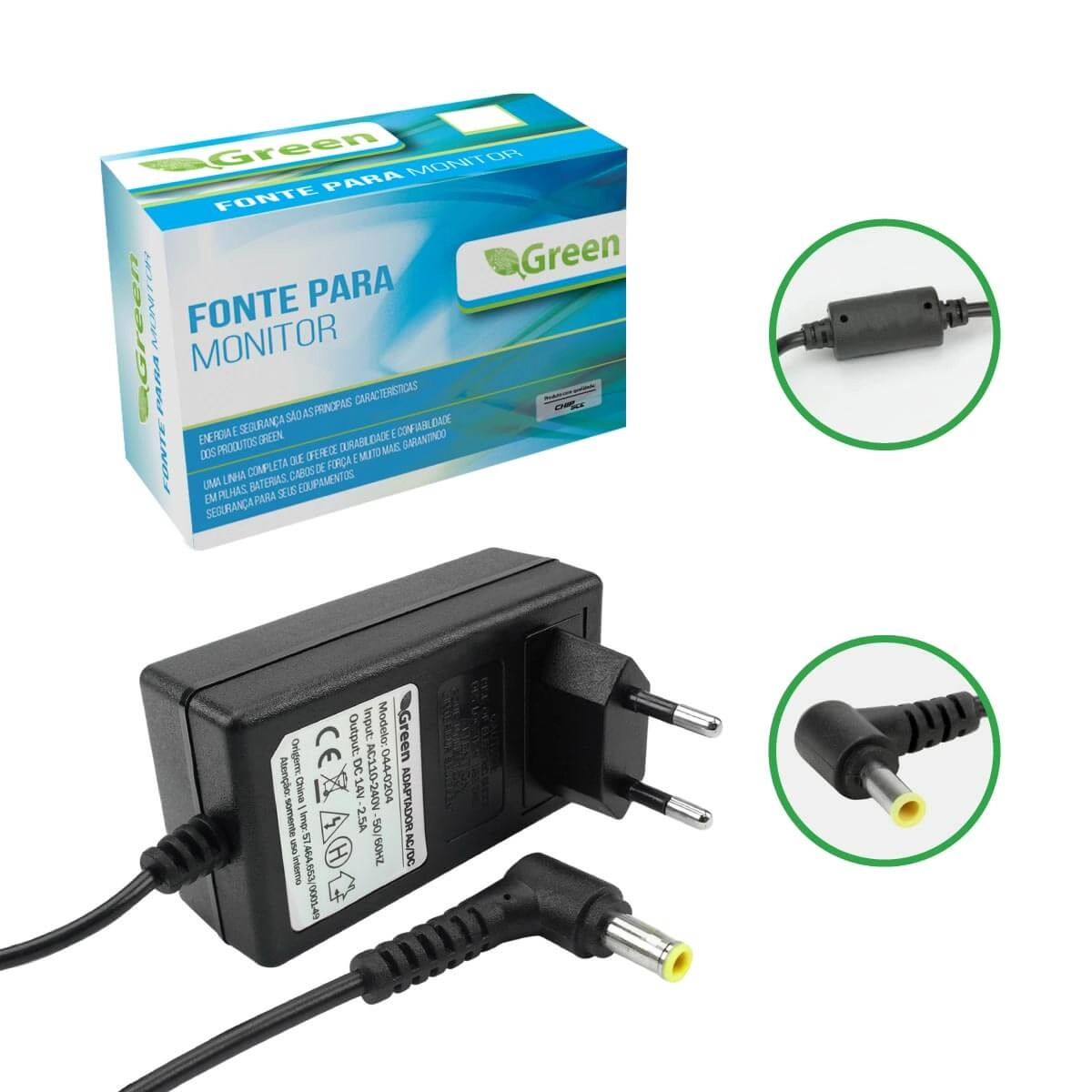 Fonte Carregador Para Monitor 14v 2.5a S19b300 S19b300b