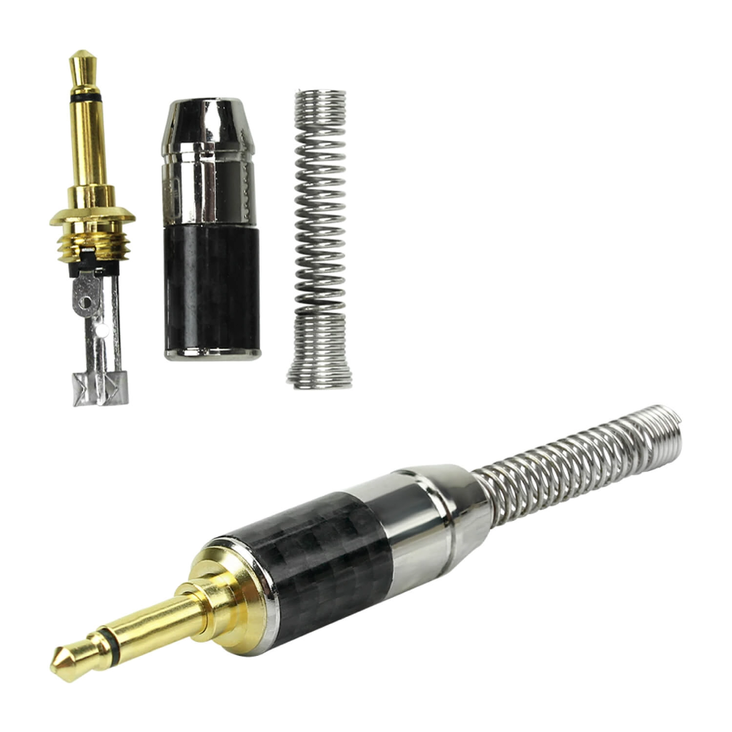 Plug Conector P2 Macho Mono Profissional Banhado A Ouro