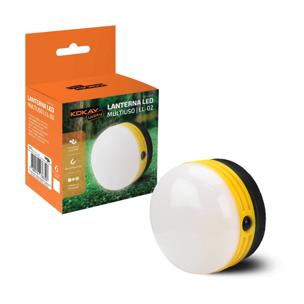 Lâmpada Led Multiúso Com Alça E Base Magnética Para Fixação