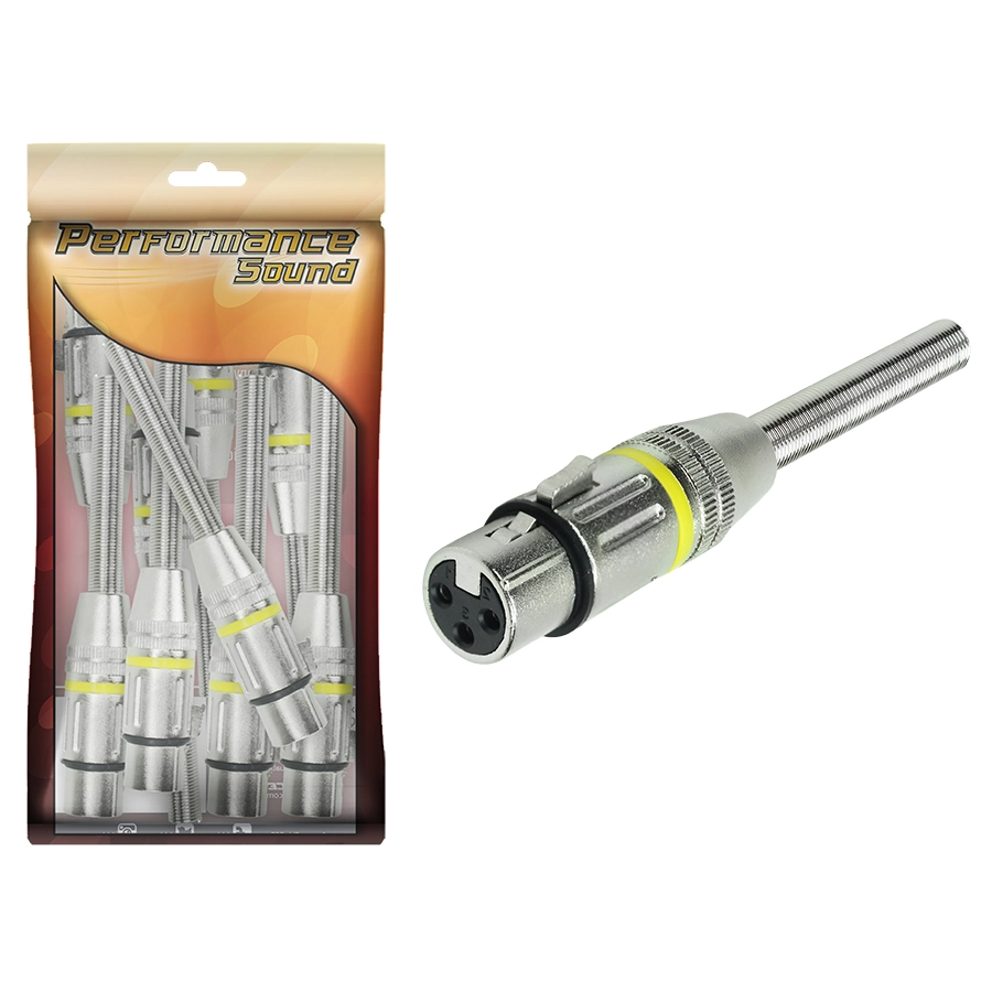 10x Plug Cannon Fêmea - Premium Profissional - Série Mola