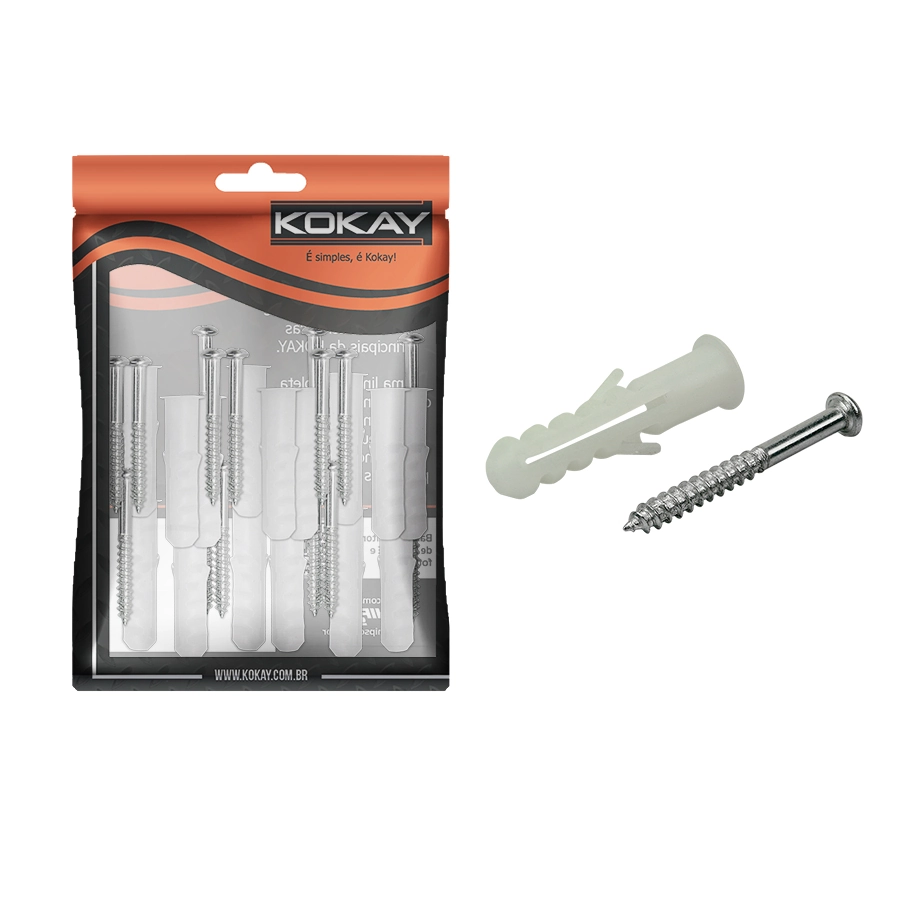 Kit Parafuso Aço C/ Bucha Reforçada 10mm 15 Unidades