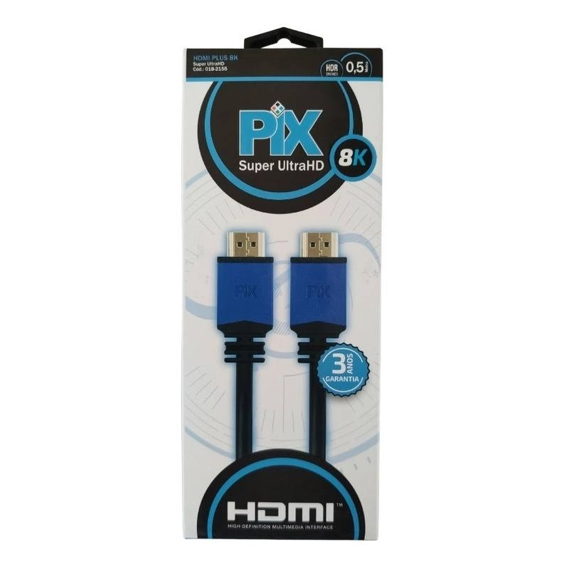 Cabo Hdmi Plus 2.1 - 8k Hdr 19p 0,5m 018-2155