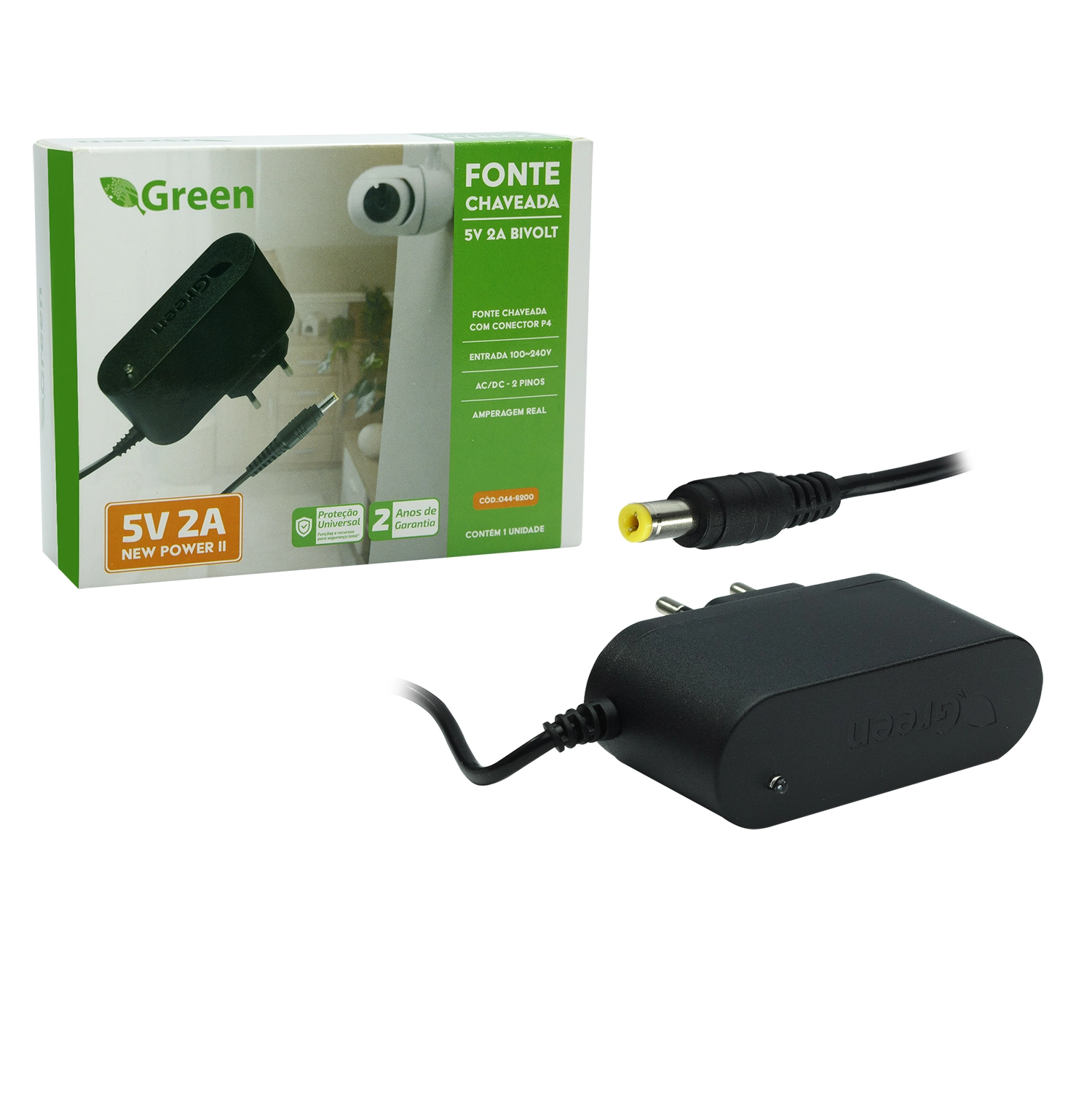 Fonte De Alimentação Bivolt 5v 2 Amp P4 P/ Tv Box - Android