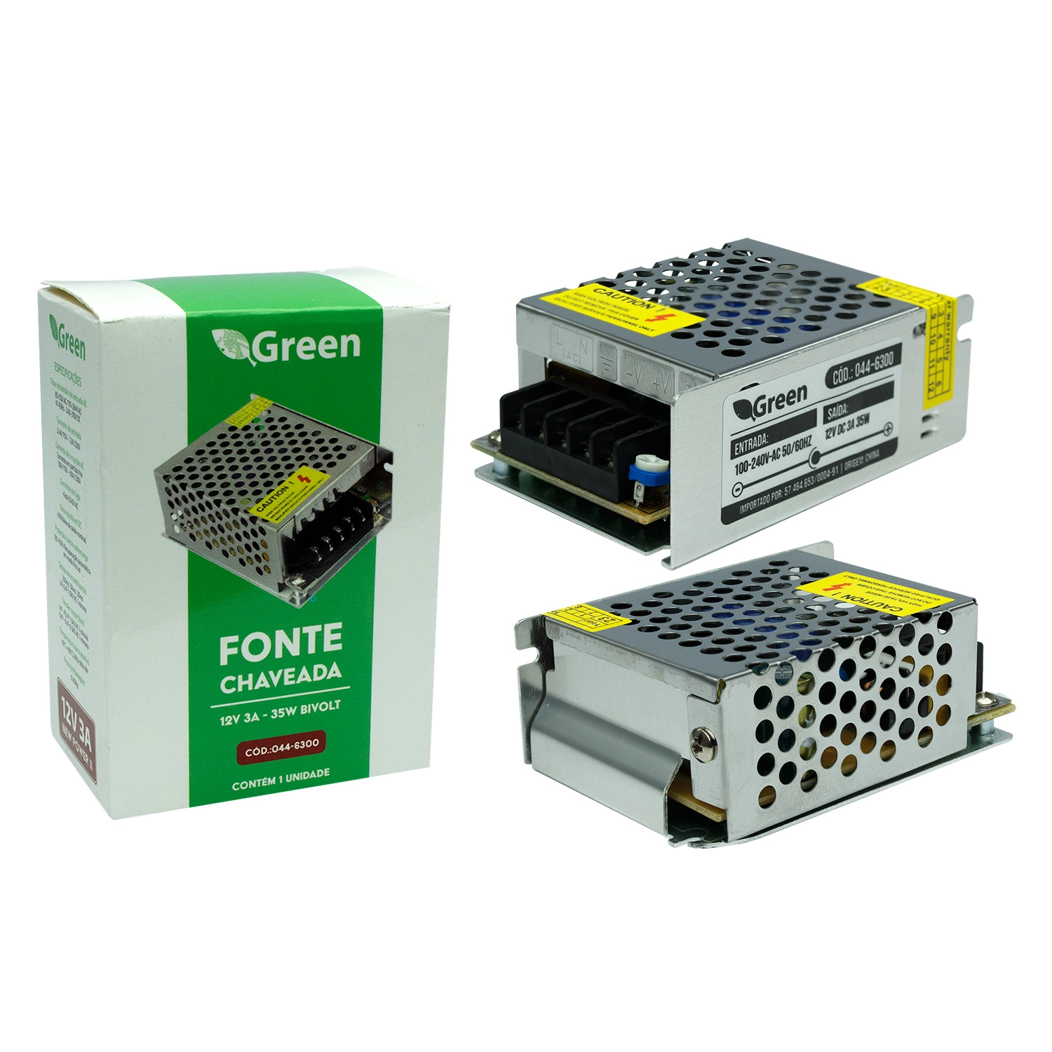 Fonte Chaveada 12v 3a 35w Bivolt - Gabinete Metal Colmeia