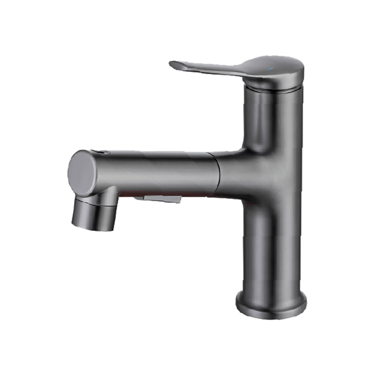Torneira Luxo Lavatório Monocomando Bica Móvel 3 Jatos Cinza
