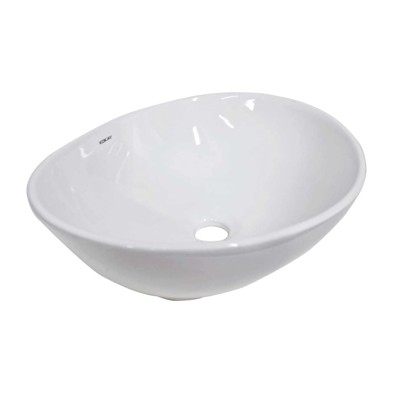 Cuba Oval De Apoio Sobrepor Banheiro Lavabo Em Louça - Luxo