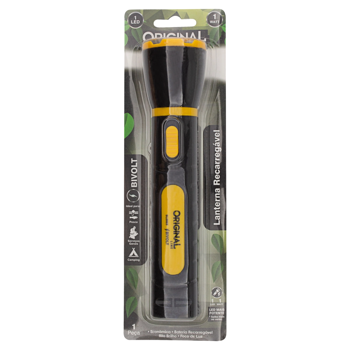 Lanterna Recarregável Led 1w Original Line Bivolt