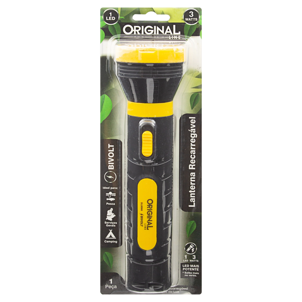 Lanterna Recarregável Led 3w Original Line Bivolt