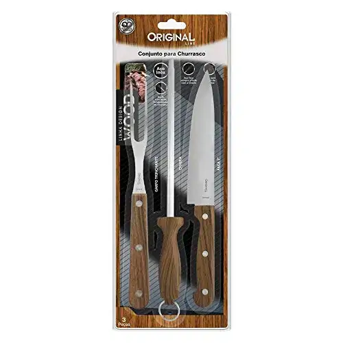 Conj Churrasco Design Wood C/3