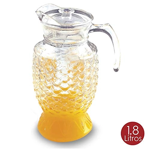 Jarra Vidro Relevo Escamas 1,8 Lts C/tpa Plast