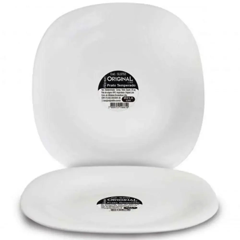 Prato Quadrado 21,6cm Premium Original