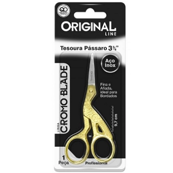 Tesoura Passaro 3/4 Cromo Blade 9,7cm Ref.sl0020