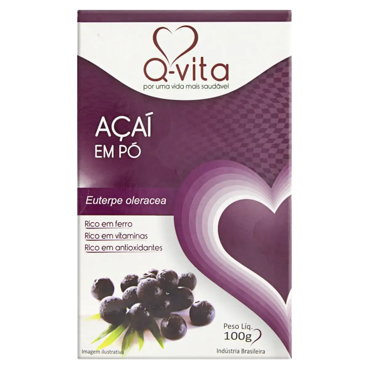 Açaí Pó Q Vita Caixa 100g