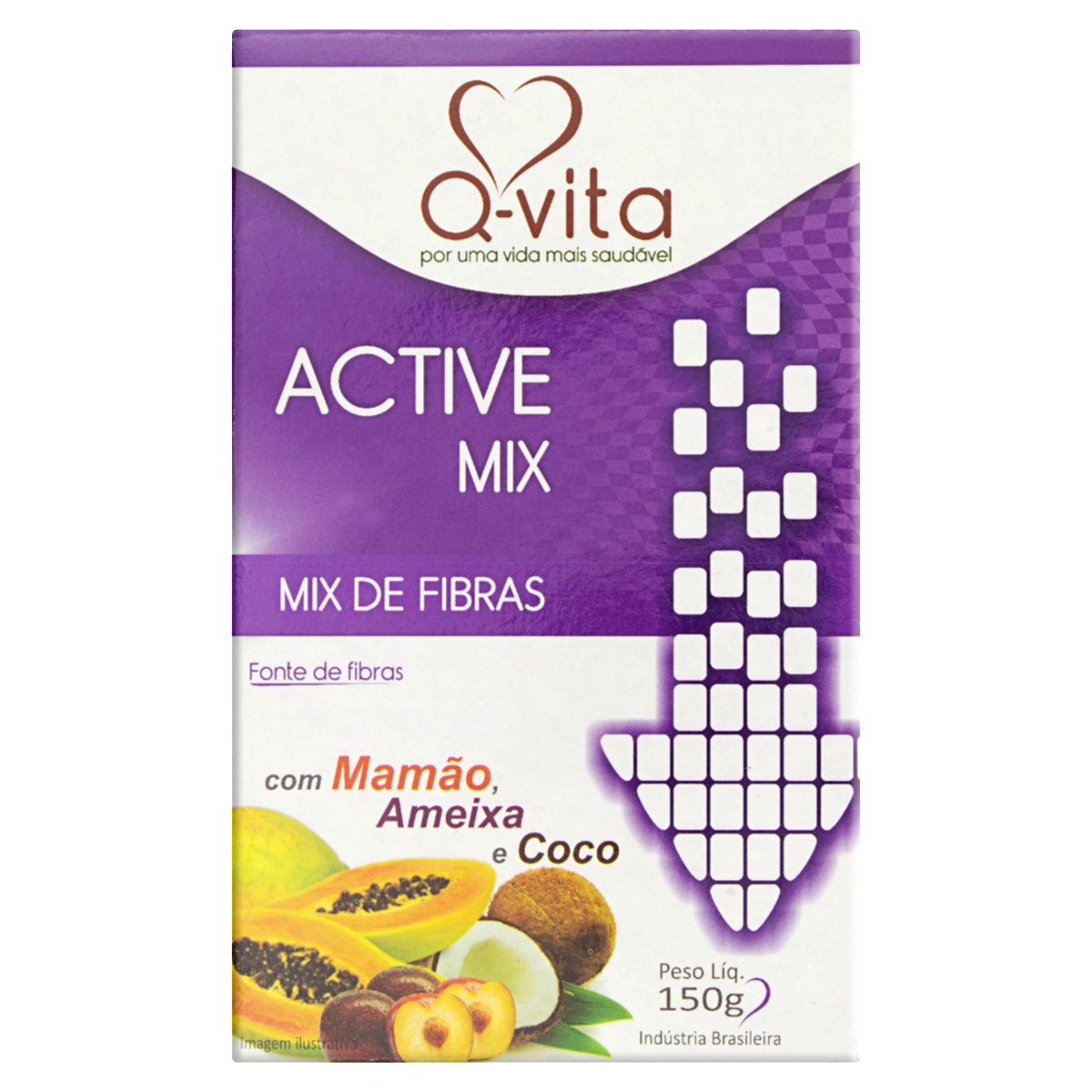 Active Mix Com Mamão, Ameixa E Coco Q Vita Caixa 150g
